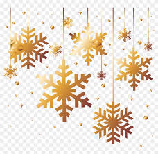gold christmas snowflake png clipart
