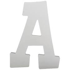 Letter A White Wood 9 Inches Mardel