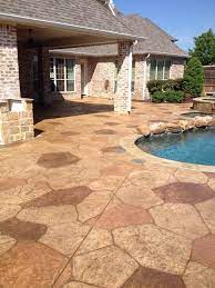Stamped Patterned Concrete Patio