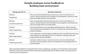 Employee Performance Review Templates Free Template For