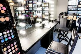 interior of luxury beauty salon stock