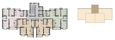 Four Combined Apartment Building Plan