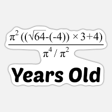 Algebra Equation 40th Birthday Sticker