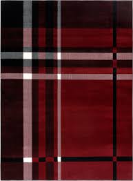 tartan plaid area rug red american