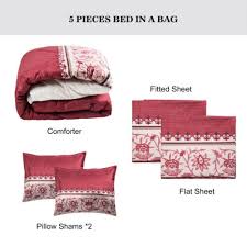 5 pcs luxury bedding comforter set bed