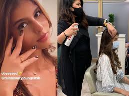 suhana khan visits salon द बई म