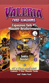 We did not find results for: Valeria Card Kingdoms Expansion Pack 05 Monster Reinforcements Boardgamegeek Store