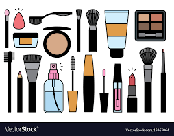 makeup tools icons royalty free vector