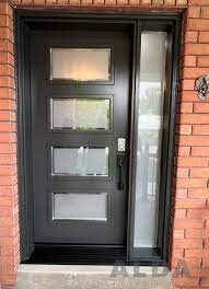 Glass Inserts And Sidelight Steel Door