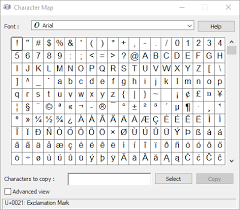 Insert Ascii Or Unicode Latin Based Symbols And Characters