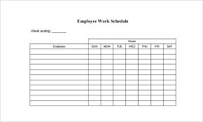 Work Schedule Template Best 4 F Hour Work Schedule Template Shift