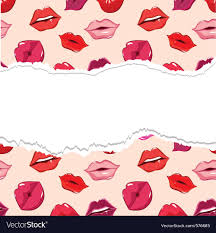 red torn seamless lips wallpaper