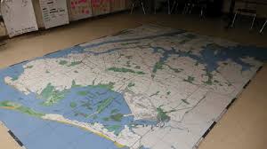the oversized floor map installed on