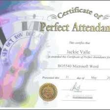 Free Printable Perfect Attendance Certificate 33903314687981 Free