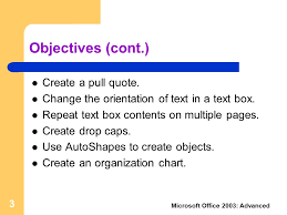 1 Microsoft Office 2003 Advanced Advanced Microsoft Word