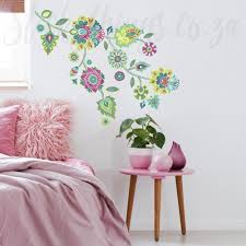 Distressed Flowers Wall Sticker