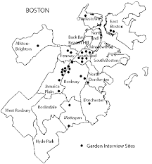 Map Of Community Garden Interview Sites