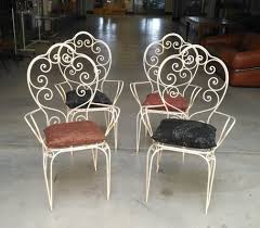 Vintage Lacquered Iron Garden Chairs