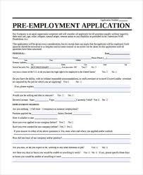 8 Employment Application Sample Forms Free Example Sample Format
