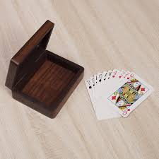 Card holders can help alleviate any difficulty you may experience, thus making the game more comfortable and convenient. Rusticity Wooden Vintage Storage Box For Playing Cards Deck Holder S Rusticity