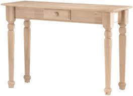 Unfinished Traditional Sofa Table With