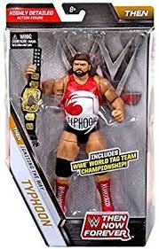 Specializing in wwe wrestling figures by mattel, as well as rings, accessories, playsets, replica belts, and apparel. Amazon Com Wwe Elite Collection Then Now Forever Typhoon The Natural Disasters Exclusive Action Figure 7 Inches Toys Wwe Figures Wwe Action Figures Wwe