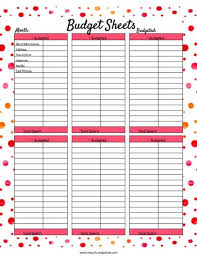 Daily Life Planner Budget Sheet Cultured Palate