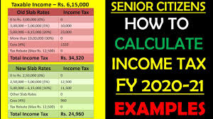 income tax calculation senior citizens