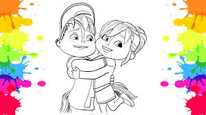 Brittany chipmunk coloring pages are a fun way for kids of all ages to develop creativity, focus, motor skills and color recognition. Alvin And Brittany Best Friends Alvin And The Chipmunks Coloring Page For Kids Youtube