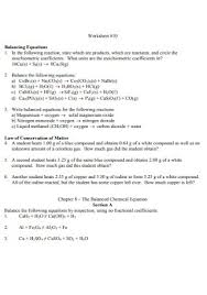 19 Sample Balancing Chemical Equations