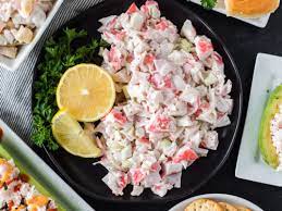 easiest crab salad with 3 ways to