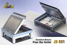 square electrical floor box outlet at