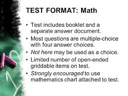 Fifth Grade Math Science Taks Test Format Math Test