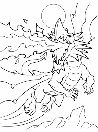 Dragon breathing fire coloring page. Fire Breathing Dragon Coloring Page Crayola Com