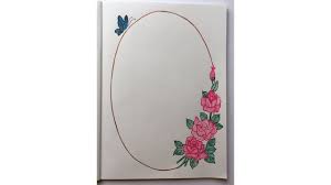 How To Draw Flower Border Design For Page Design Notebook Design Project Work