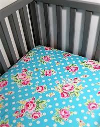 shabby chic crib sheet girl baby