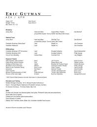 Technical Theatre Resume Template Theater First Puentesenelaire