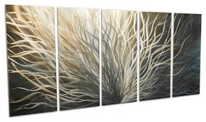 radiance gold silver large metal wall