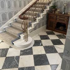 venetian black natural marble floor