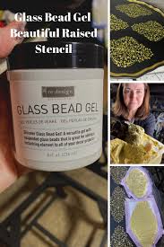 Glass Bead Gel For A Raised Stencil Effect