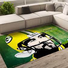 green bay packers nfl area rug a man