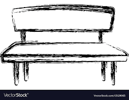 Sketch Bench Seat Wooden Furniture Icon