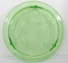 Footed Cake Plate Daisy Etch Sunflower