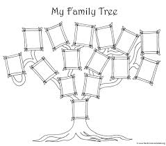 Coloring Page For Kids A Simple Fun Family Tree Chart