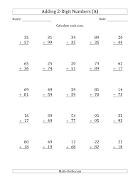Looking for two digit addition worksheets with regrouping? 2 Digit Plus 2 Digit Addition With Some Regrouping 25 Questions A