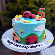 car theme birthday cake for kids