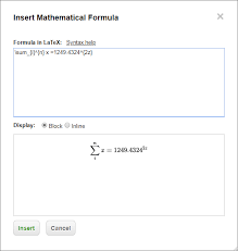 insert or edit a formula