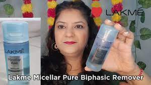 lakme micellar pure biphasic remover
