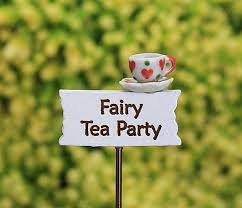Fairy Tea Party Sign Fairy Garden Sign