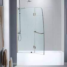 Frameless Hinged Bathtub Shower